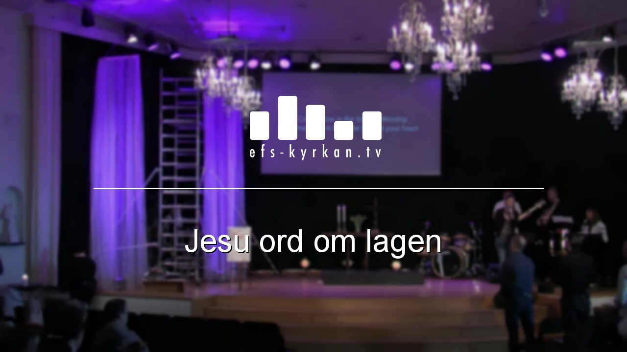 Jesu ord om lagen