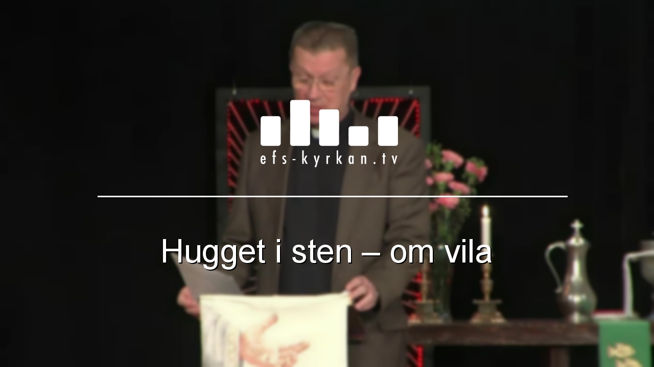 Hugget i sten – om vila